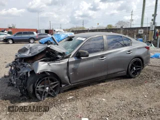 2018 Infiniti Q50 3.0t LUXE with VIN JN1EV7AR8JM442180, listed as a Copart auction lot 49185155 with 54,552 mi miles and Clean Title. Bid and sale history available at carsss.com. Image 1.