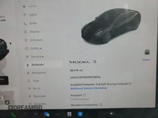 2023 Tesla Model 3 z VIN 5YJ3E1EA0PF518014, wystawiony jako Copart lot #58832535 z przebiegiem 60 474 mil mil oraz Szkoda całkowita • Salvage title. Historia ofert i sprzedaży dostępna na DreamBid. Obrazek 9.