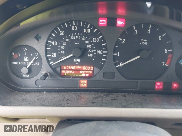 1997 BMW 3 Series 1.9L with VIN 4USCH7320VLB77355, listed as a IAAI auction lot 40758066 with 157,548 mi miles. Bid and sale history available at carsss.com. Image 15.