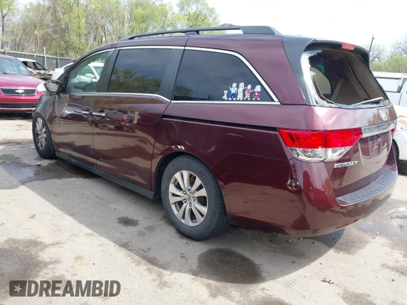 2014 Honda Odyssey EX-L with VIN 5FNRL5H64EB115536, listed as a IAAI auction lot 41997948 with Not Provided miles and . Bid and sale history available at carsss.com. Image 3.