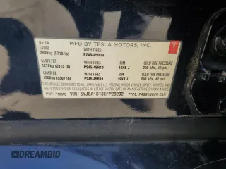 2014 Tesla Model S 60 с VIN 5YJSA1S13EFP29202, выставлен на аукционе Copart как лот 59046255 с пробегом Не указан миль и Списание • Salvage title. История ставок и продаж доступна на DreamBid. Изображение 12.