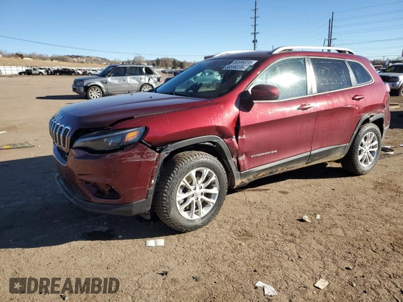 2021 Jeep Cherokee Latitude with VIN 1C4PJMCB3MD183344, listed as a Copart auction lot 88596035 with 28,201 mi miles and Salvage title. Bid and sale history available at DreamBid. Image 1.