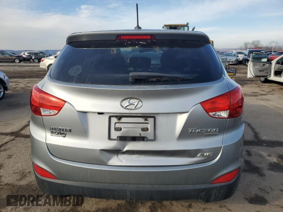 2011 Hyundai Tucson Limited with VIN KM8JUCAC1BU204459, listed as a Copart auction lot 46502895 with 110,654 mi miles and Salvage Title. Bid and sale history available at DreamBid. Image 6.