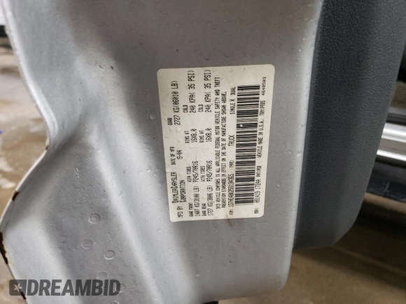 2005 Dodge Dakota SLT with VIN 1D7HE48K25S134365, listed as a Copart auction lot 86855904 with 151,533 mi miles and Salvage Title. Bid and sale history available at DreamBid. Image 12.