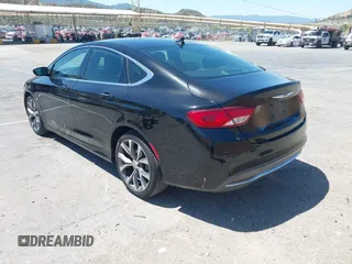 2015 Chrysler 200 C with VIN 1C3CCCCB0FN501215, listed as a IAAI auction lot 42109005 with 125,896 mi miles. Bid and sale history available at carsss.com. Image 3.