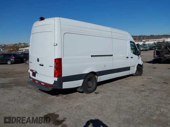 2024 Mercedes-Benz Sprinter Cargo with VIN W1Y4NCHY2RT177333, listed as a IAAI auction lot 40842688 with Not Provided miles. Bid and sale history available at carsss.com. Image 4.