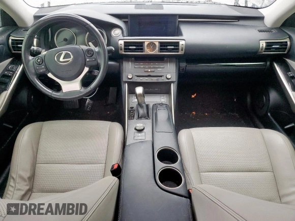 2016 Lexus IS 200t with VIN JTHBA1D22G5027509, listed as a Copart auction lot 60211255 with 59,309 mi miles and Salvage title. Bid and sale history available at DreamBid. Image 8.