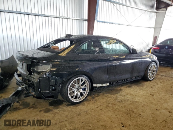 2021 BMW 2 Series M240i xDrive with VIN WBA2J7C03M7H75738, listed as a Copart auction lot 87224694 with 34,875 mi miles and Salvage Title. Bid and sale history available at carsss.com. Image 3.