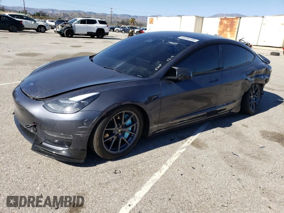 2023 Tesla Model 3 Long Range with VIN 5YJ3E1EB4PF633935, listed as a Copart auction lot 45238705 with 32,972 mi miles and Salvage Title. Bid and sale history available at DreamBid. Image 1.