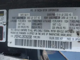 2011 Mazda CX-7 s Touring with VIN JM3ER4CL2B0382096, listed as a IAAI auction lot 41896555 with 177,646 mi miles. Bid and sale history available at carsss.com. Image 9.
