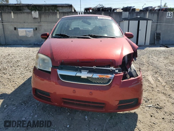 2009 Chevrolet Aveo 1LT z VIN KL1TD56E09B347161, wystawiony jako Copart lot #47420225 z przebiegiem Nie podano mil oraz Szkoda całkowita • Salvage title. Historia ofert i sprzedaży dostępna na DreamBid. Obrazek 5.