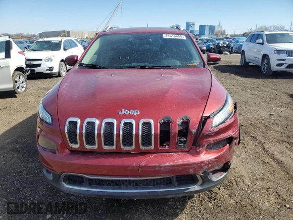 2015 Jeep Cherokee Limited with VIN 1C4PJMDB1FW736756, listed as a Copart auction lot 48815455 with 167,819 mi miles and Salvage Title. Bid and sale history available at DreamBid. Image 5.