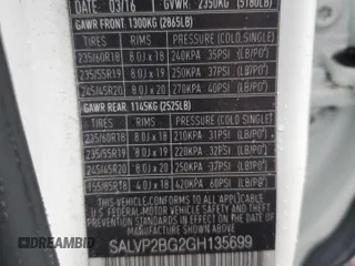 2016 Land Rover Range Rover Evoque SE z VIN SALVP2BG2GH135699, wystawiony jako Copart lot #89064185 z przebiegiem 55 100 mil mil oraz Szkoda całkowita • Salvage title. Historia ofert i sprzedaży dostępna na DreamBid. Obrazek 13.