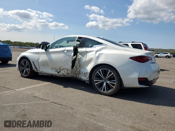 2021 Infiniti Q60 Luxe with VIN JN1EV7KL3MM470046, listed as a Copart auction lot 57998345 with 36,378 mi miles and Salvage title. Bid and sale history available at DreamBid. Image 2.