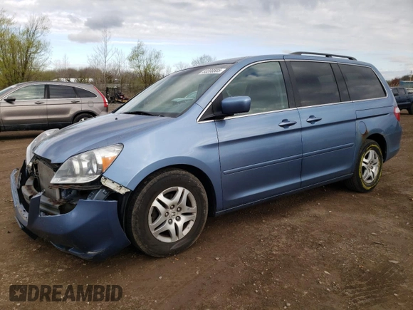 2007 Honda Odyssey EX-L with VIN 5FNRL38777B095914, listed as a Copart auction lot 53208585 with 254,710 mi miles and Salvage Title. Bid and sale history available at carsss.com. Image 1.