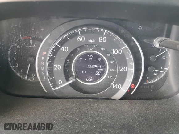 2014 Honda CR-V EX-L with VIN 2HKRM4H78EH668370, listed as a Copart auction lot 49477395 with 102,244 mi miles and Salvage Title. Bid and sale history available at carsss.com. Image 9.