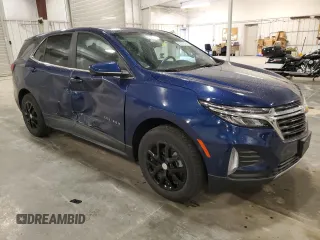 2022 Chevrolet Equinox LT with VIN 3GNAXUEV6NL189394, listed as a Copart auction lot 60070455 with 25,039 mi miles and Salvage title. Bid and sale history available at DreamBid. Image 4.