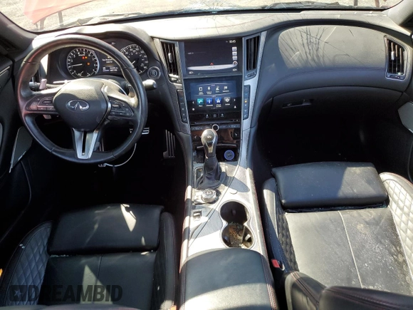 2018 Infiniti Q50 RED SPORT 400 with VIN JN1FV7ARXJM481308, listed as a Copart auction lot 65023704 with 96,204 mi miles and Salvage Title. Bid and sale history available at carsss.com. Image 8.