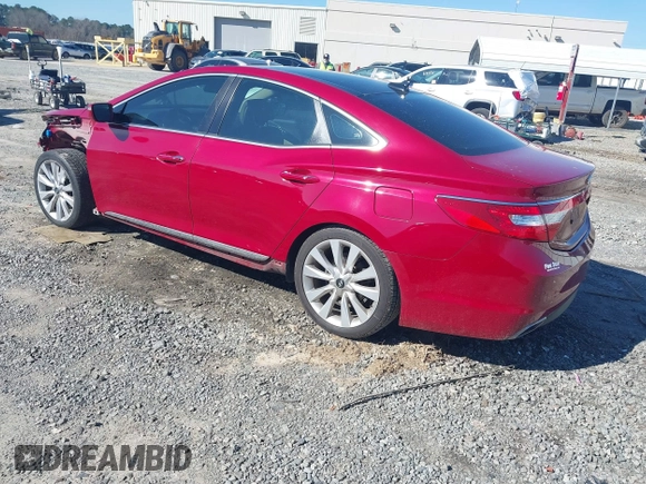 2016 Hyundai Azera Limited with VIN KMHFH4JG4GA508154, listed as a IAAI auction lot 41585151 with 83,186 mi miles and . Bid and sale history available at DreamBid. Image 3.
