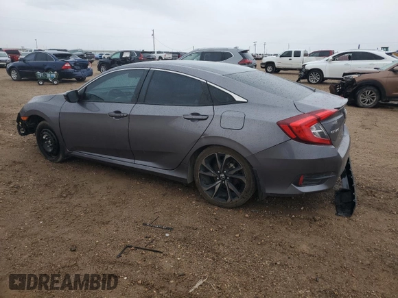 2020 Honda Civic Sedan Sport with VIN 19XFC2F88LE001533, listed as a Copart auction lot 51584195 with 79,130 mi miles and Salvage Title. Bid and sale history available at carsss.com. Image 2.