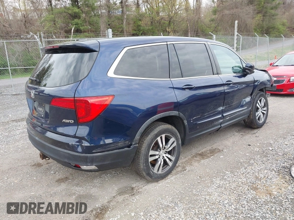 2016 Honda Pilot EX-L with VIN 5FNYF6H55GB050991, listed as a IAAI auction lot 41943049 with 158,255 mi miles. Bid and sale history available at carsss.com. Image 4.