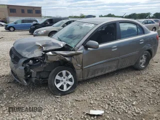 2010 Kia Rio LX with VIN KNADH4A36A6629770, listed as a Copart auction lot 56088614 with 0 mi miles and Salvage Title. Bid and sale history available at carsss.com. Image 1.