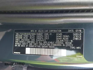 2019 Volvo XC60 Momentum с VIN LYVA22RK6KB219906, выставлен на аукционе IAAI как лот 42484901 с пробегом 80 109 миль миль и . История ставок и продаж доступна на DreamBid. Изображение 9.