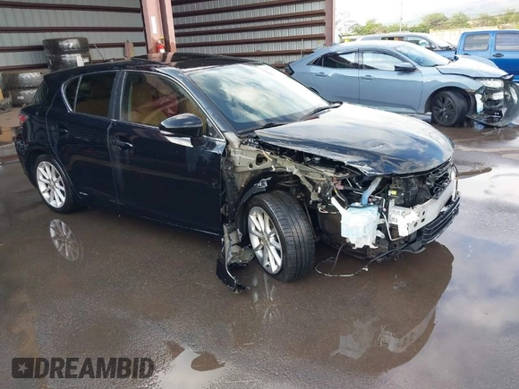 2011 Lexus CT 200h with VIN JTHKD5BH2B2031222, listed as a IAAI auction lot 41551693 with 123,596 mi miles. Bid and sale history available at carsss.com. Image 1.