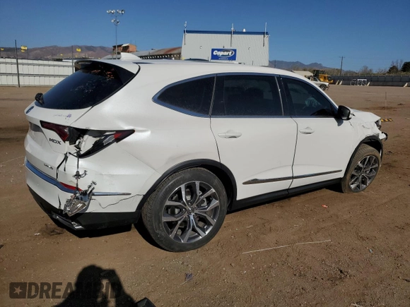 2023 Acura MDX Technology with VIN 5J8YE1H48PL043996, listed as a Copart auction lot 51858185 with 17,228 mi miles and Salvage title. Bid and sale history available at DreamBid. Image 3.