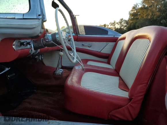 1955 Ford Thunderbird with VIN P5FH131649, listed as a Copart auction lot 78360154 with 35,746 mi miles and Salvage Title. Bid and sale history available at DreamBid. Image 7.