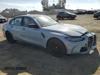 2021 BMW M3 with VIN WBS53AY03MFL42464, listed as a Copart auction lot 42829735 with 19,875 mi miles and Salvage Title. Bid and sale history available at carsss.com. Image 4.
