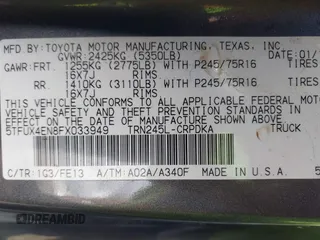 2015 Toyota Tacoma с VIN 5TFUX4EN8FX033949, выставлен на аукционе IAAI как лот 41961912 с пробегом 188 527 миль миль и . История ставок и продаж доступна на DreamBid. Изображение 9.