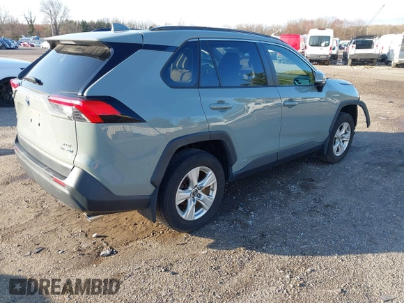 2019 Toyota RAV4 Hybrid XLE with VIN JTMRWRFV0KD013274, listed as a IAAI auction lot 41918992 with 97,850 mi miles. Bid and sale history available at carsss.com. Image 4.