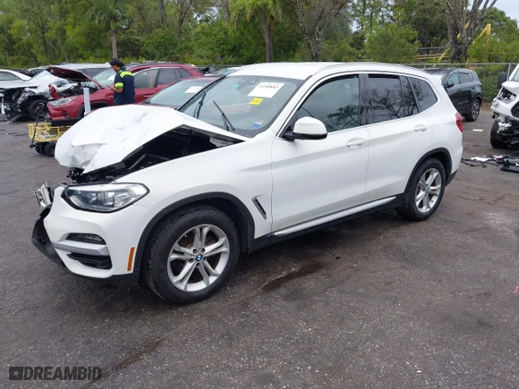 2020 BMW X3 sDrive30i with VIN 5UXTY3C04L9C53343, listed as a IAAI auction lot 41208883 with 1 mi miles. Bid and sale history available at carsss.com. Image 18.