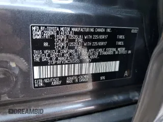 2022 Toyota RAV4 XLE with VIN 2T3P1RFV3NC265955, listed as a Copart auction lot 61557265 with 46,767 mi miles and Salvage title. Bid and sale history available at DreamBid. Image 14.