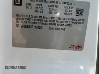 2013 Chevrolet Impala LT with VIN 2G1WB5E31D1154501, listed as a Copart auction lot 66314914 with Not Provided miles and Salvage Title. Bid and sale history available at DreamBid. Image 14.