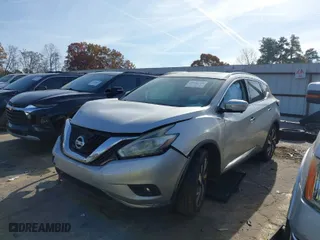 2015 Nissan Murano SL with VIN 5N1AZ2MG7FN237766, listed as a IAAI auction lot 40980798 with 151,699 mi miles. Bid and sale history available at carsss.com. Image 2.