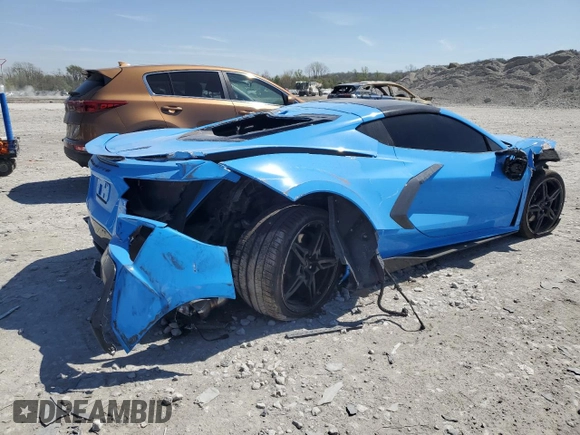 2023 Chevrolet Corvette 2LT with VIN 1G1YB2D41P5123978, listed as a Copart auction lot 53320615 with 10,781 mi miles and Salvage title. Bid and sale history available at DreamBid. Image 3.