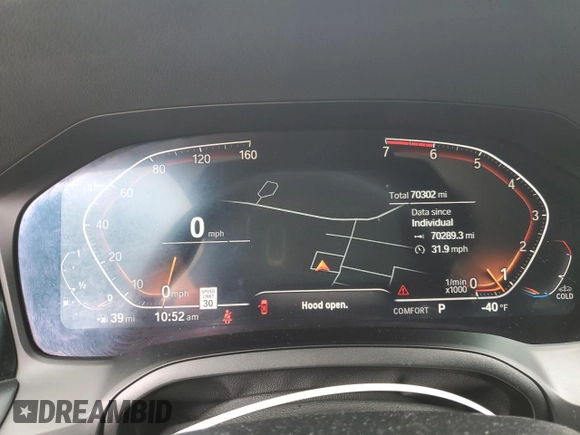 2021 BMW 4 Series 430i xDrive with VIN WBA73AP08MCF20694, listed as a Copart auction lot 50308035 with 70,302 mi miles and Salvage Title. Bid and sale history available at carsss.com. Image 9.