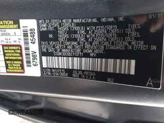 2011 Toyota Sienna SE with VIN 5TDXK3DC6BS113711, listed as a IAAI auction lot 41809910 with 174,746 mi miles. Bid and sale history available at carsss.com. Image 9.