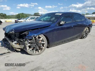 2024 BMW i5 M60 with VIN WBY43FK07RCR79924, listed as a Copart auction lot 58249825 with 17,589 mi miles and Salvage title. Bid and sale history available at DreamBid. Image 1.