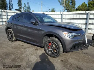 2023 Alfa Romeo Stelvio Ti with VIN ZASPAKBN1P7D54408, listed as a Copart auction lot 83367044 with 12,330 mi miles and Salvage Title. Bid and sale history available at carsss.com. Image 4.