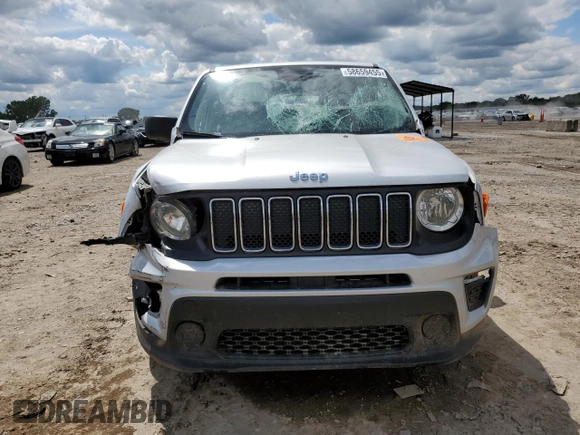 2019 Jeep Renegade Sport with VIN ZACNJAAB6KPK16258, listed as a Copart auction lot 58659455 with Not provided miles and Salvage title. Bid and sale history available at DreamBid. Image 5.
