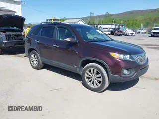 2012 Kia Sorento LX with VIN 5XYKTCA64CG279195, listed as a IAAI auction lot 42144679 with 116,690 mi miles. Bid and sale history available at carsss.com. Image 1.