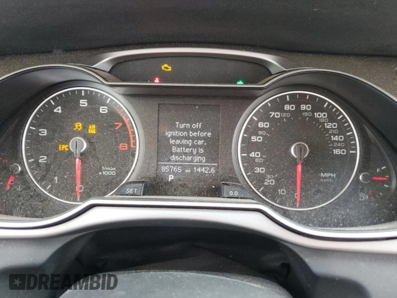 2014 Audi A4 Premium with VIN WAUBFAFL9EN034654, listed as a Copart auction lot 47323195 with 85,765 mi miles and Salvage Title. Bid and sale history available at carsss.com. Image 9.