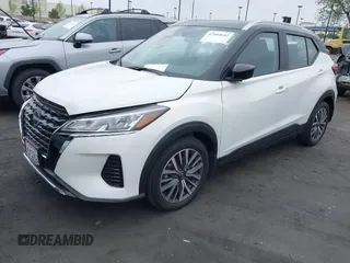 2023 Nissan Kicks SV with VIN 3N1CP5CV9PL483632, listed as a IAAI auction lot 42104642 with 9,964 mi miles. Bid and sale history available at carsss.com. Image 2.