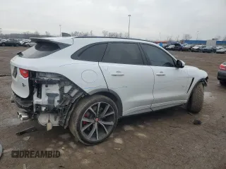 2020 Jaguar F-Pace SVR with VIN SADCZ2EE0LA617498, listed as a Copart auction lot 86332474 with 72,521 mi miles and Clean Title. Bid and sale history available at DreamBid. Image 3.