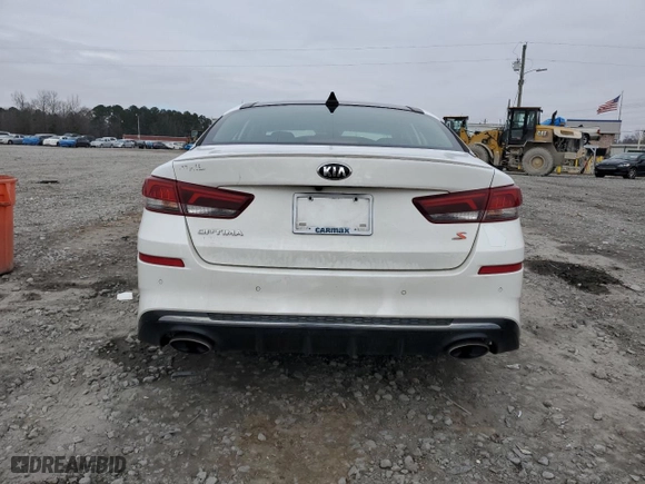 2019 Kia Optima LX with VIN 5XXGT4L35KG328227, listed as a Copart auction lot 46024995 with 107,135 mi miles and Salvage Title. Bid and sale history available at carsss.com. Image 6.