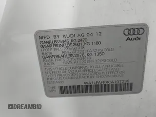 2012 Audi Q5 Premium Plus with VIN WA1LFAFPXCA107295, listed as a IAAI auction lot 42512595 with 153,923 mi miles and . Bid and sale history available at DreamBid. Image 9.