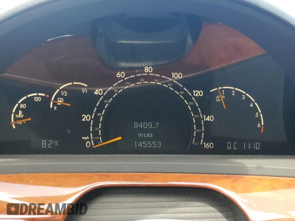 2006 Mercedes-Benz S 430 with VIN WDBNG70J56A473445, listed as a Copart auction lot 57299425 with 145,553 mi miles and Salvage title. Bid and sale history available at DreamBid. Image 9.